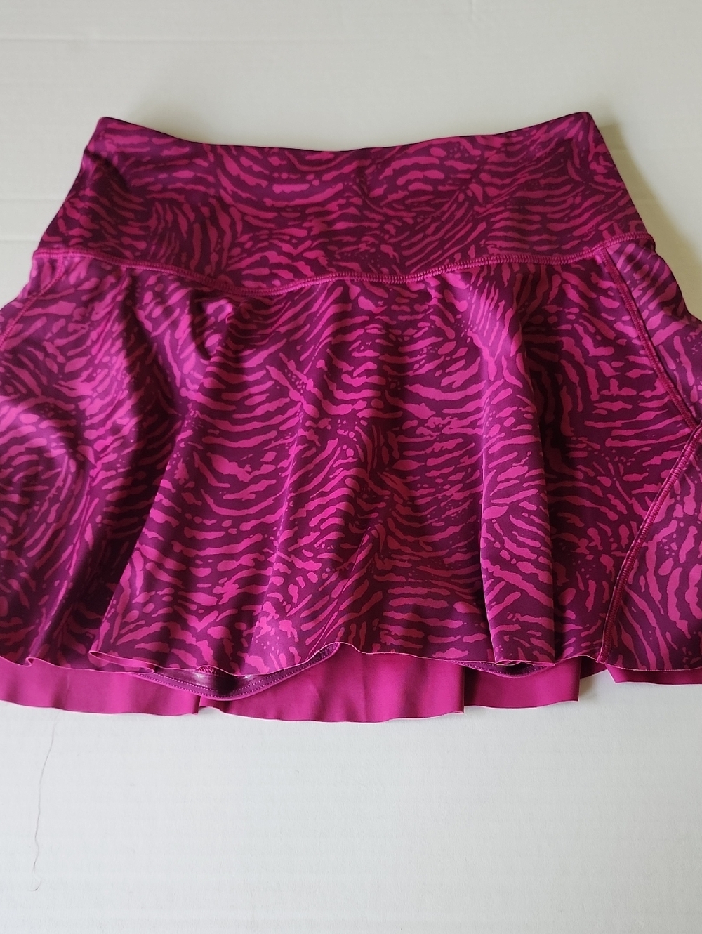 Athleta Ace Print Magnolia Purple Patterned Flared Tennis Pickleball Skirt Skort - Picture 4 of 9